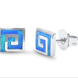 BLUE MAZE OPAL EARRINGS